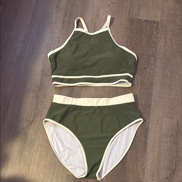 blooming jelly Other - Green and White Bikini Set